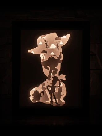 Toy Story DIY Layered 3D Lightbox Papercut Template | Digital Lightbox Art for Home Decor, Shadow Box SVG PDF