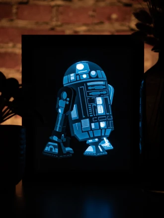 Star Wars R2-D2 DIY Layered 3D Lightbox Papercut Template | Digital Lightbox Art for Home Decor, Shadow Box SVG PDF