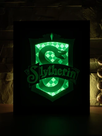 Harry Potter Slytherin DIY Layered 3D Lightbox Papercut Template | Digital Lightbox Art for Home Decor, Shadow Box SVG PDF