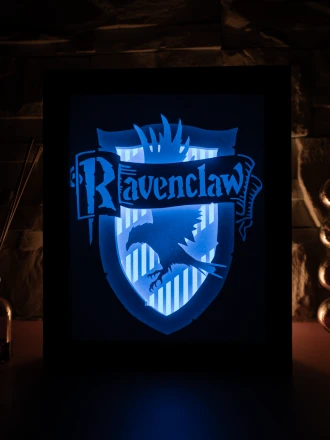 Harry Potter Ravenclaw DIY Layered 3D Lightbox Papercut Template | Digital Lightbox Art for Home Decor, Shadow Box SVG PDF