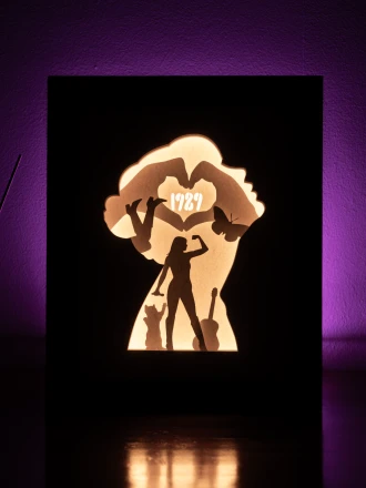 Taylor Swift DIY Layered 3D Lightbox Papercut Template | Digital Lightbox Art for Home Decor, Shadow Box SVG PDF