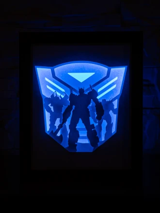 Transformer Autobots DIY Layered 3D Lightbox Papercut Template | Digital Lightbox Art for Home Decor, Shadow Box SVG PDF