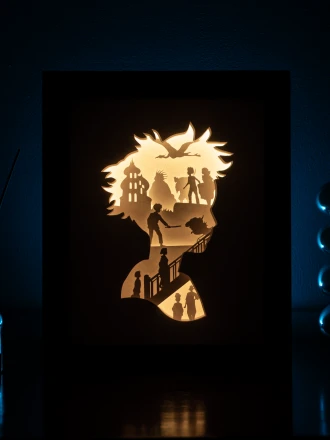 The Boy and the Heron DIY Layered 3D Lightbox Papercut Template | Digital Lightbox Art for Home Decor, Shadow Box SVG PDF