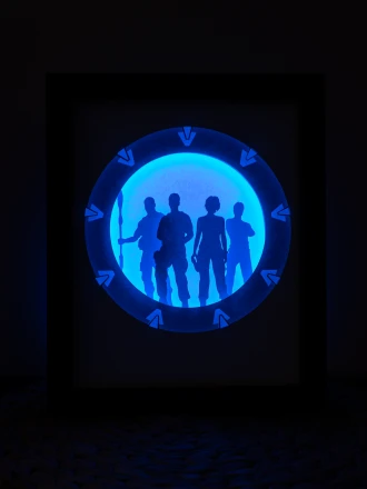 Stargate SG-1 DIY Layered 3D Lightbox Papercut Template | Digital Lightbox Art for Home Decor, Shadow Box SVG PDF