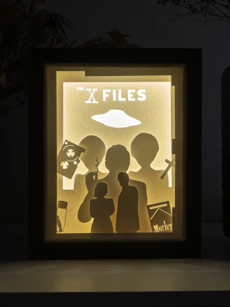 X-Files DIY Layered 3D Lightbox Papercut Template | Digital Lightbox Art for Home Decor, Shadow Box SVG PDF