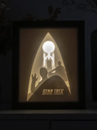 Star Trek DIY Layered 3D Lightbox Papercut Template | Digital Lightbox Art for Home Decor, Shadow Box SVG PDF