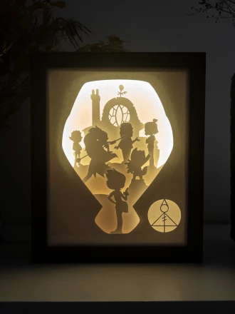 The Owl House DIY Layered 3D Lightbox Papercut Template | Digital Lightbox Art for Home Decor, Shadow Box SVG PDF