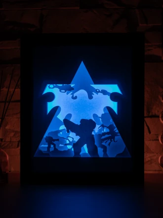 StarCraft DIY Layered 3D Lightbox Papercut Template | Digital Lightbox Art for Home Decor, Shadow Box SVG PDF DXF