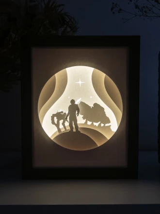 Starfield DIY Layered 3D Lightbox Papercut Template | Digital Lightbox Art for Home Decor, Shadow Box SVG PDF DXF