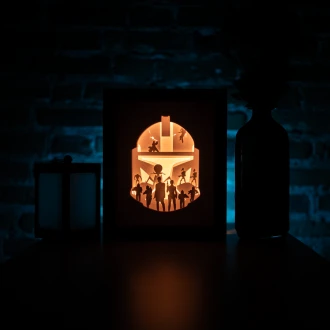Star Wars Episode 2 DIY Layered 3D Lightbox Papercut Template | Digital Lightbox Art for Home Decor, Shadow Box SVG PDF