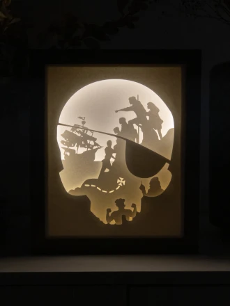 The Goonies DIY Layered 3D Lightbox Papercut Template | Digital Lightbox Art for Home Decor, Shadow Box SVG PDF