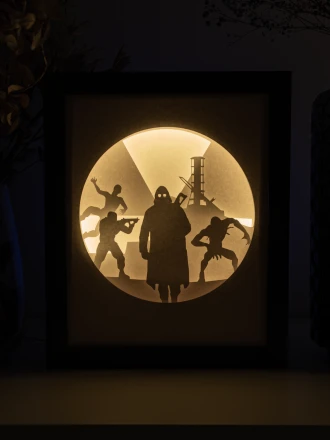 Stalker DIY Layered 3D Lightbox Papercut Template | Digital Lightbox Art for Home Decor, Shadow Box SVG PDF DXF