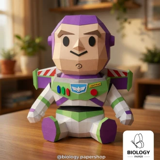 Buzz Lightyear, Toy Story Low Poly Papercraft Template Pepakura PDF DIY Handmade