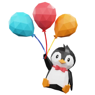 Penguin 3d paper craft model PDF template | 3d paper craft penguin | DIY 3D paper model for Home decor