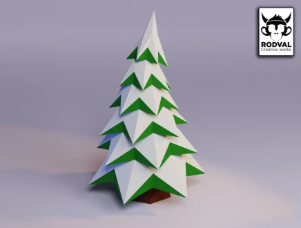 CHISTMAS TREE, Papercraft, Template, DIY, Paper, Low Poly, Holiday, 3D Model, Pdf Low Poply, december, merry, Xmas