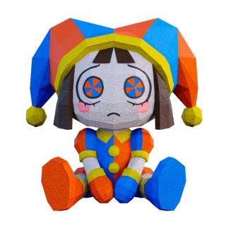 Pomni The Amazing Digital Circus Low Poly Papercraft