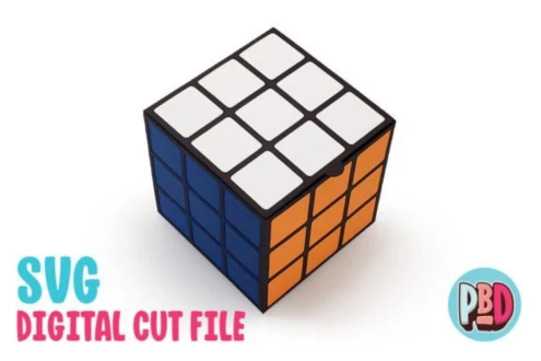Puzzle Cube Gift Box 3D Papercraft SVG