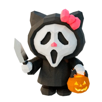 Hello Kitty Scream Costume Low Poly Papercraft