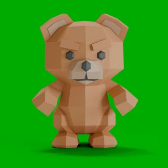 Teddy Bear 3D Digital Template PDF | DIY Papercraft | Ted Movie | Instant Download |