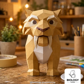 Diego Ice Age Low Poly Papercraft Template Pepakura PDF DIY Handmade