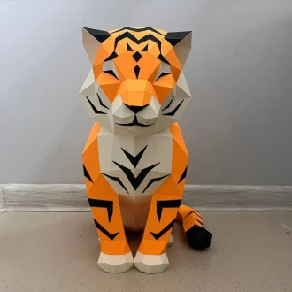Tiger Papercraft Template - Low Poly, Pepakura PDF, DIY Handmade, Home Decoration, Creative Gifts