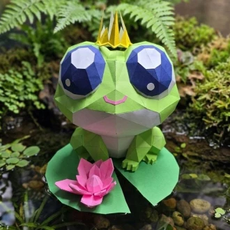 Toad 3D Decor Low poly Papercraft, DIY, PDF