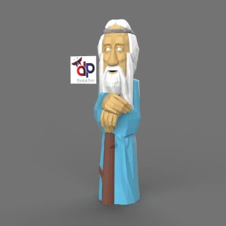Old Man Papercraft , PDF Template, DIY 3d Model, FanArt, Paper Sculpture, Low Poly, Pepakura, Craft, Manualidad, Arte de Papel