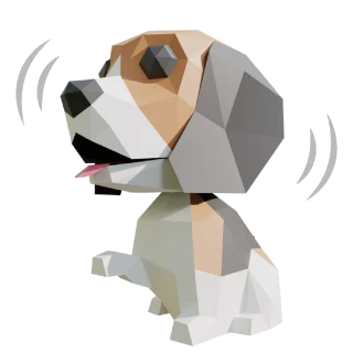 Wobble Beagle Papercraft, Lowpoly Papercraft, Fovea - Papercraft - Nonitt