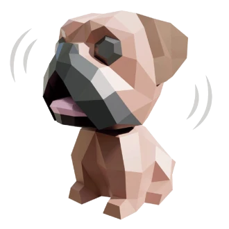 Wobble Molosse Papercraft, Lowpoly Papercraft, Fovea - Papercraft - Nonitt