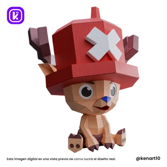 Chopper, One Piece Papercraft Low Poly 3d DIY Kenart10