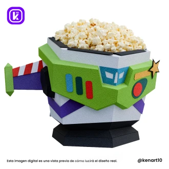 Buzz Lightyear Popcorn bucket, Palomera Buzz Lightyear, Toy Story, Walt Disney Papercraft Low Poly 3d DIY Kenart10