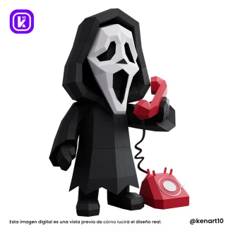Scary Movie Chibi Papercraft Low Poly 3d DIY Kenart10