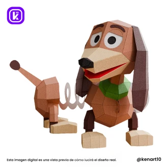 Slinky, Toy Story, Walt Disney Papercraft Low Poly 3d DIY Kenart10