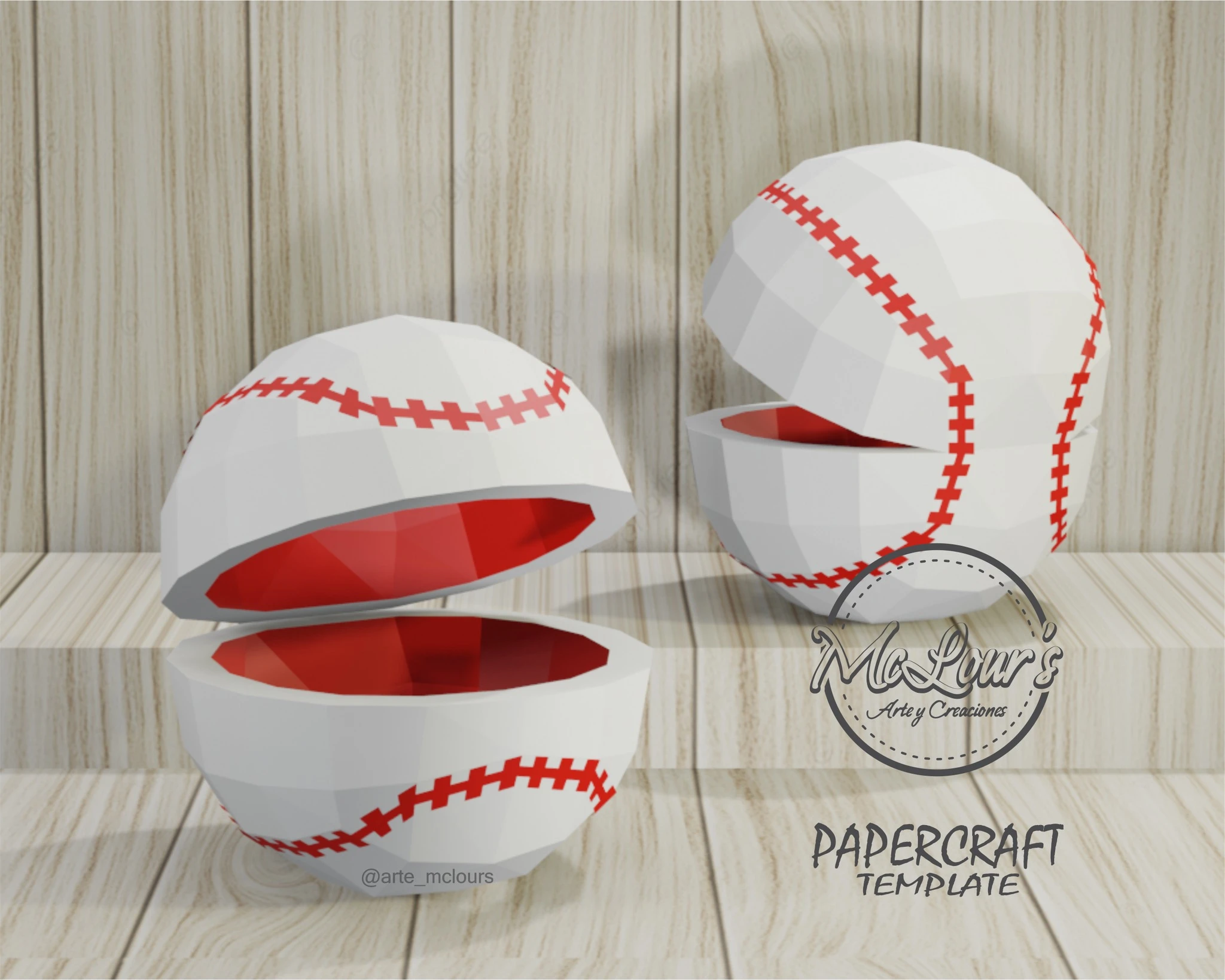 Ball Box Set/ Sports Ball Box/ Candy Bowl/ DiY Craft/ Template PDF/ Low Poly/ Papercraft Ball/ 3D Ball/ Craft/ Home decor