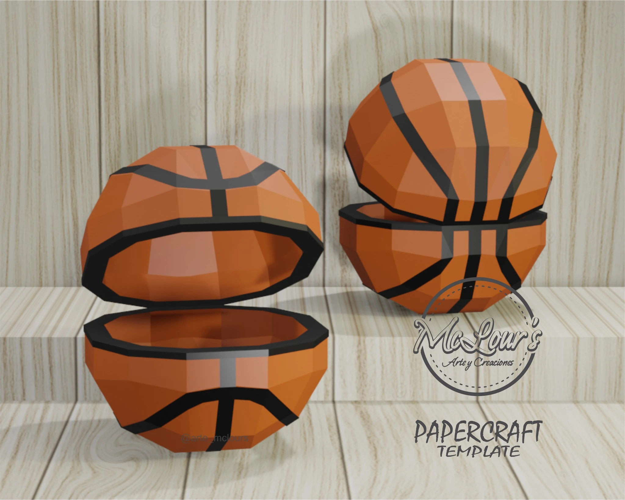 Ball Box Set/ Sports Ball Box/ Candy Bowl/ DiY Craft/ Template PDF/ Low Poly/ Papercraft Ball/ 3D Ball/ Craft/ Home decor