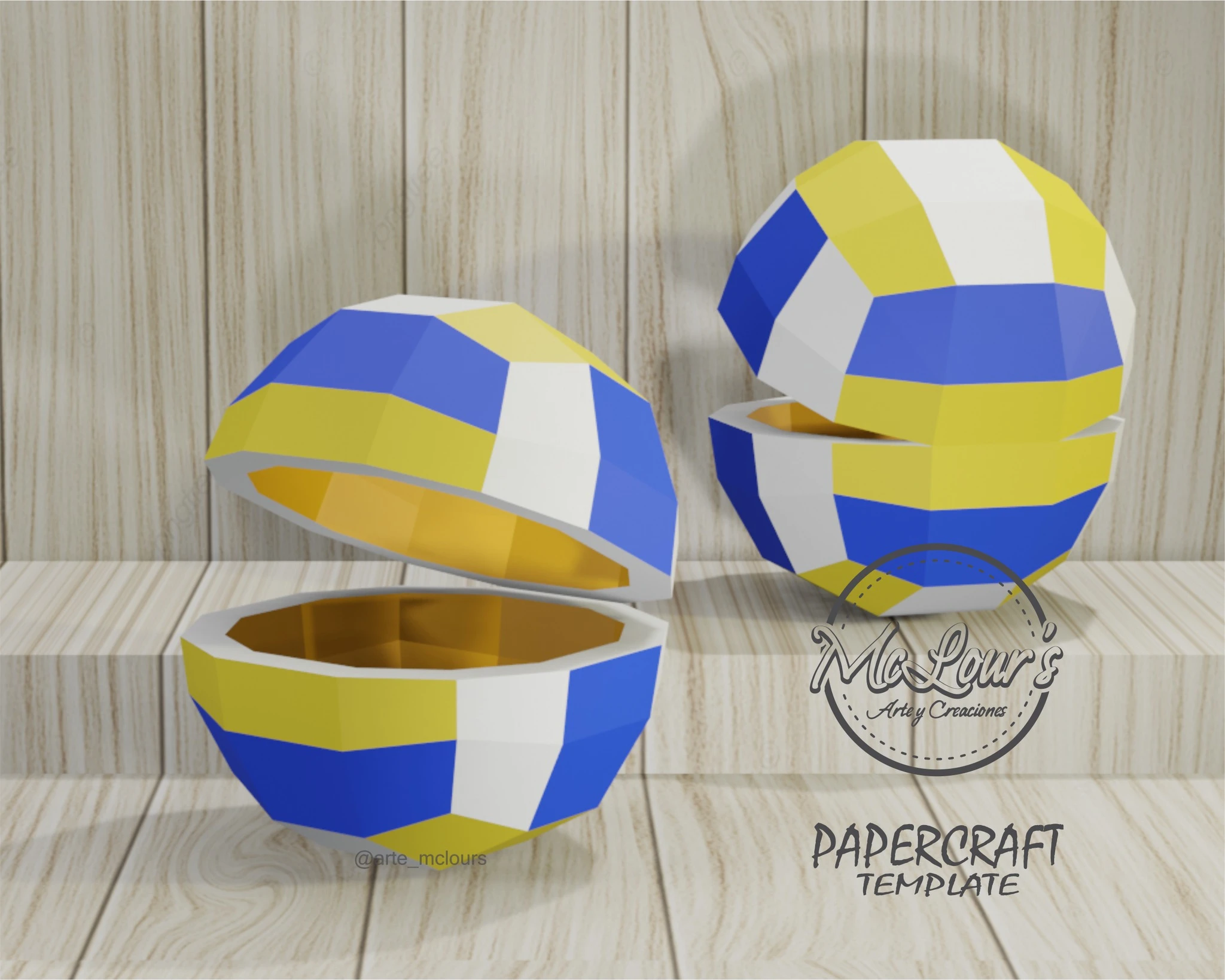 Ball Box Set/ Sports Ball Box/ Candy Bowl/ DiY Craft/ Template PDF/ Low Poly/ Papercraft Ball/ 3D Ball/ Craft/ Home decor