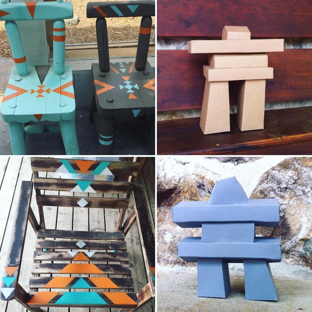 Inukshuk papercraft. You get PDF digital file templates and instructions for these DIY modern paper sculpture.