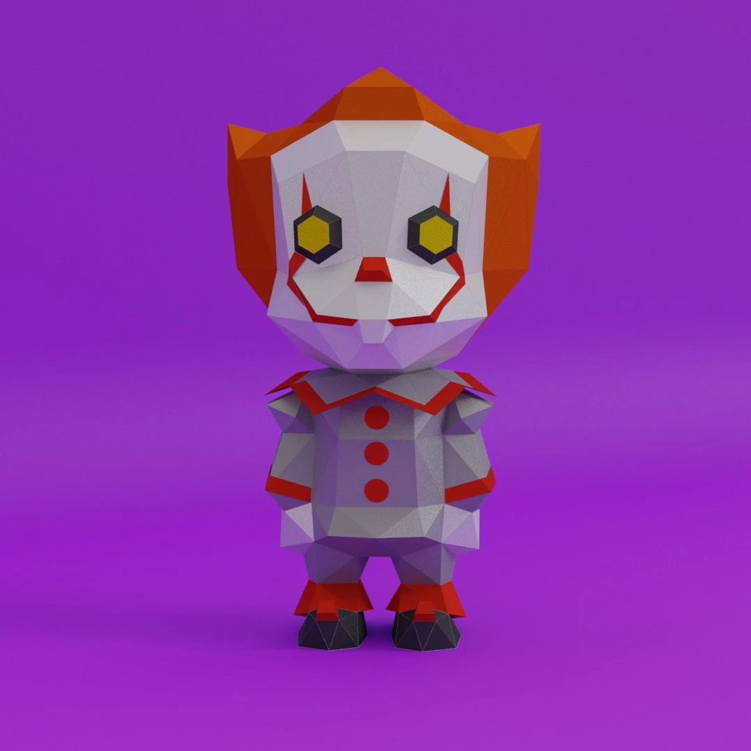 Pennywise 3D Digital Template PDF | DIY Papercraft | Horror | Instant Download |