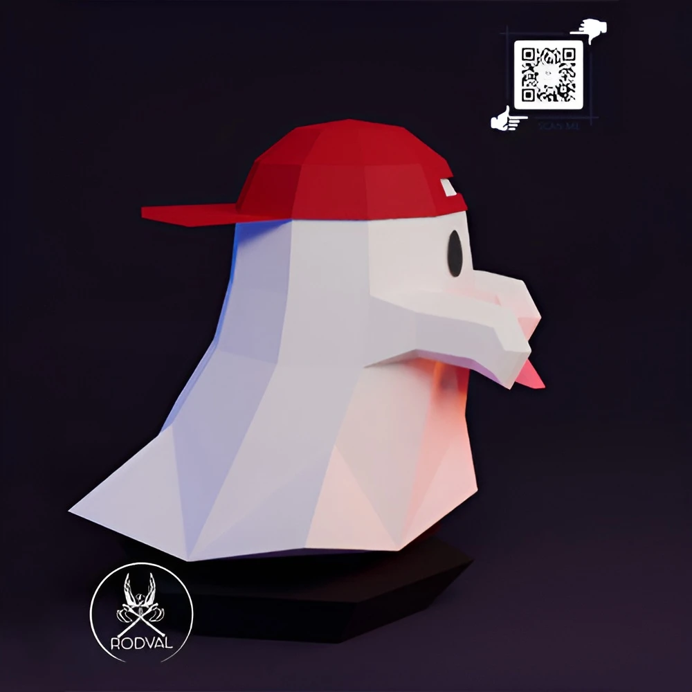 DANCING GHOST, Papercraft, Template, DIY, Paper, Low Poly, Holiday, 3D Model, Pdf Low Poply, October, Carnival, Halloween