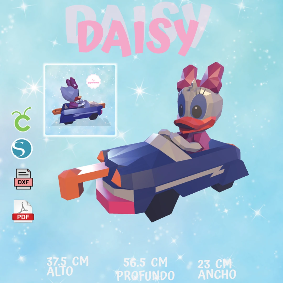 #4 Train Disney: Daisy Baby Low Poly Papercraft