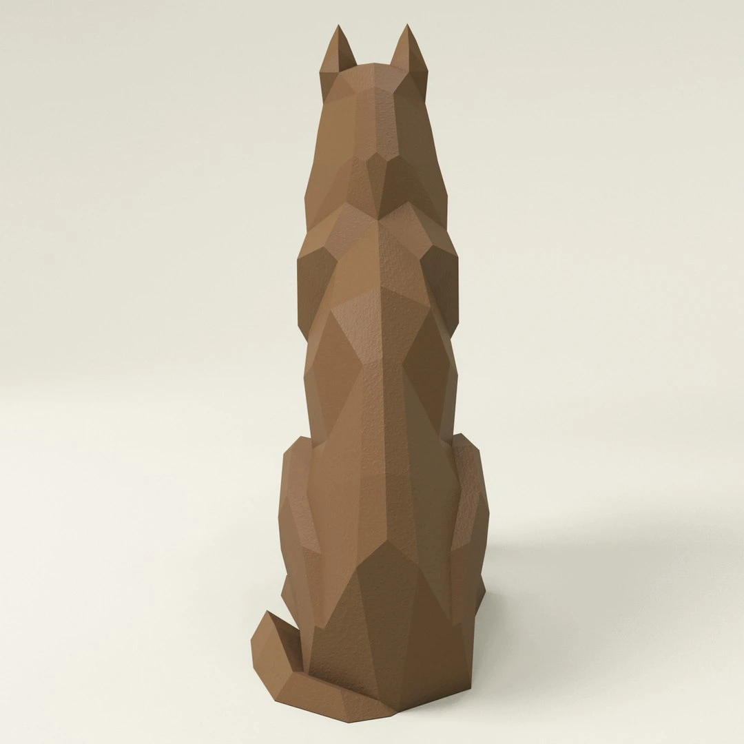 Sheepdog. Digital templates in PDF for paper low-poly sculpture