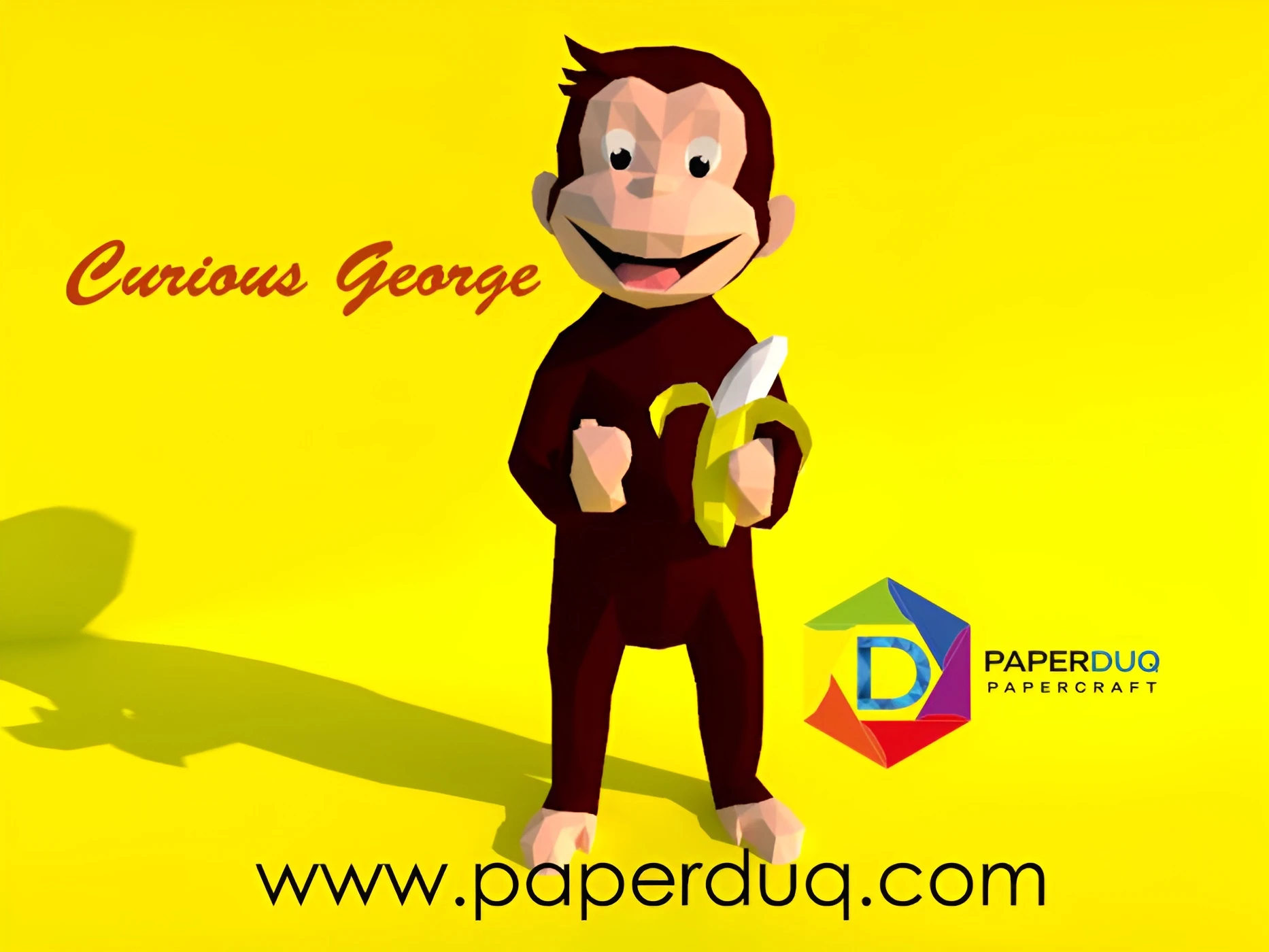 Curious George Monkey - Jorge el Curioso *Plantilla Papercraft PDF - PDF Papercraft Template*