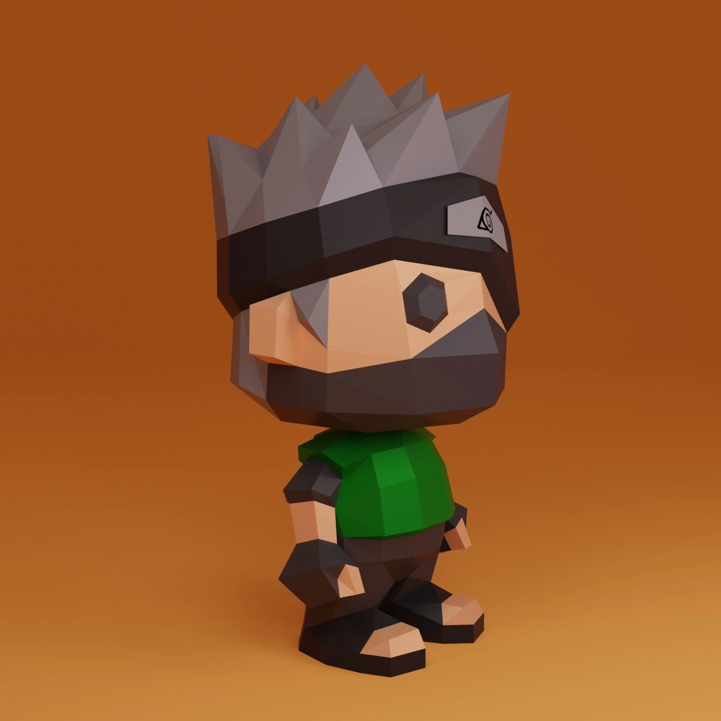 Kakashi Hatake 3D Digital Template PDF | DIY Papercraft | Naruto | Instant Download |