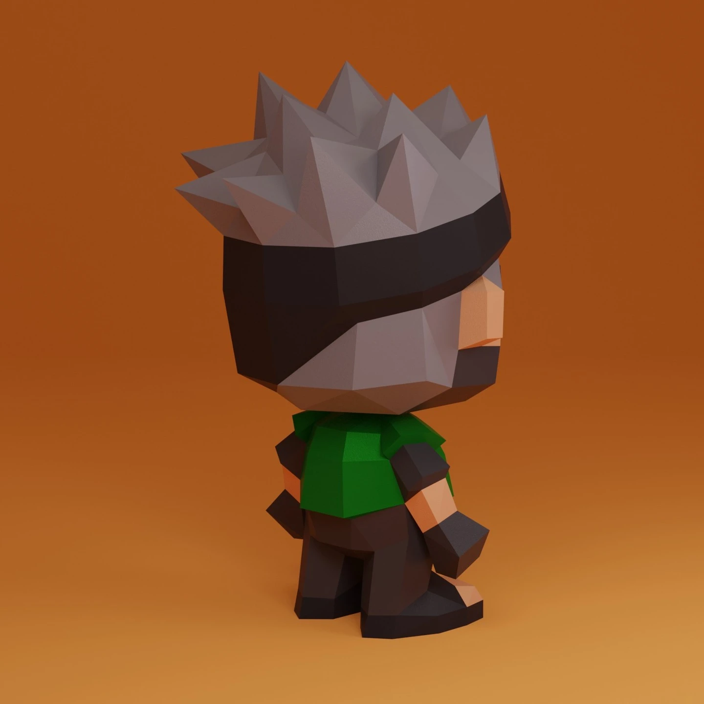 Kakashi Hatake 3D Digital Template PDF | DIY Papercraft | Naruto | Instant Download |