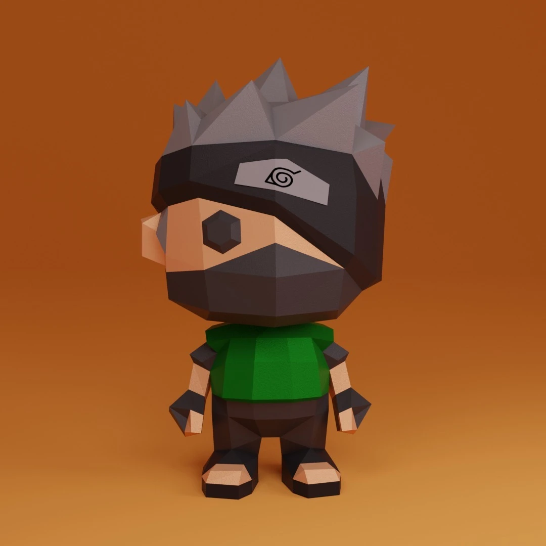 Kakashi Hatake 3D Digital Template PDF | DIY Papercraft | Naruto | Instant Download |