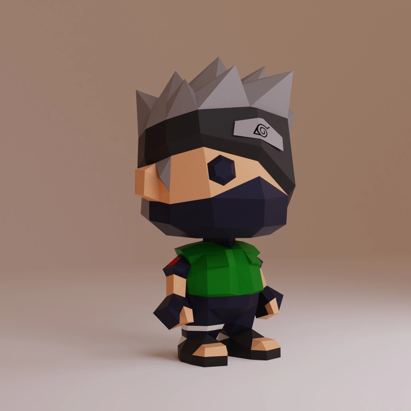 Kakashi Hatake 3D Digital Template PDF | DIY Papercraft | Naruto | Instant Download |