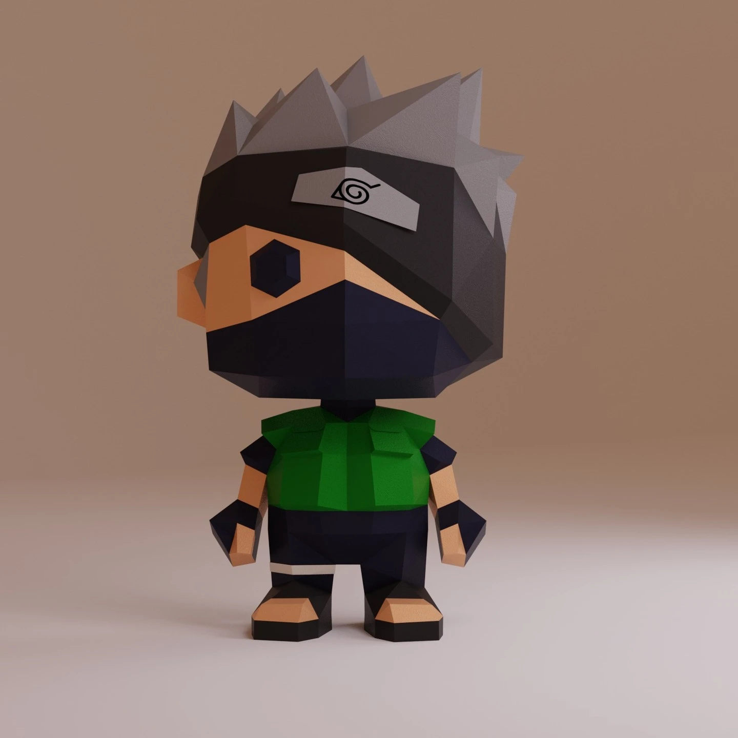 Kakashi Hatake 3D Digital Template PDF | DIY Papercraft | Naruto | Instant Download |