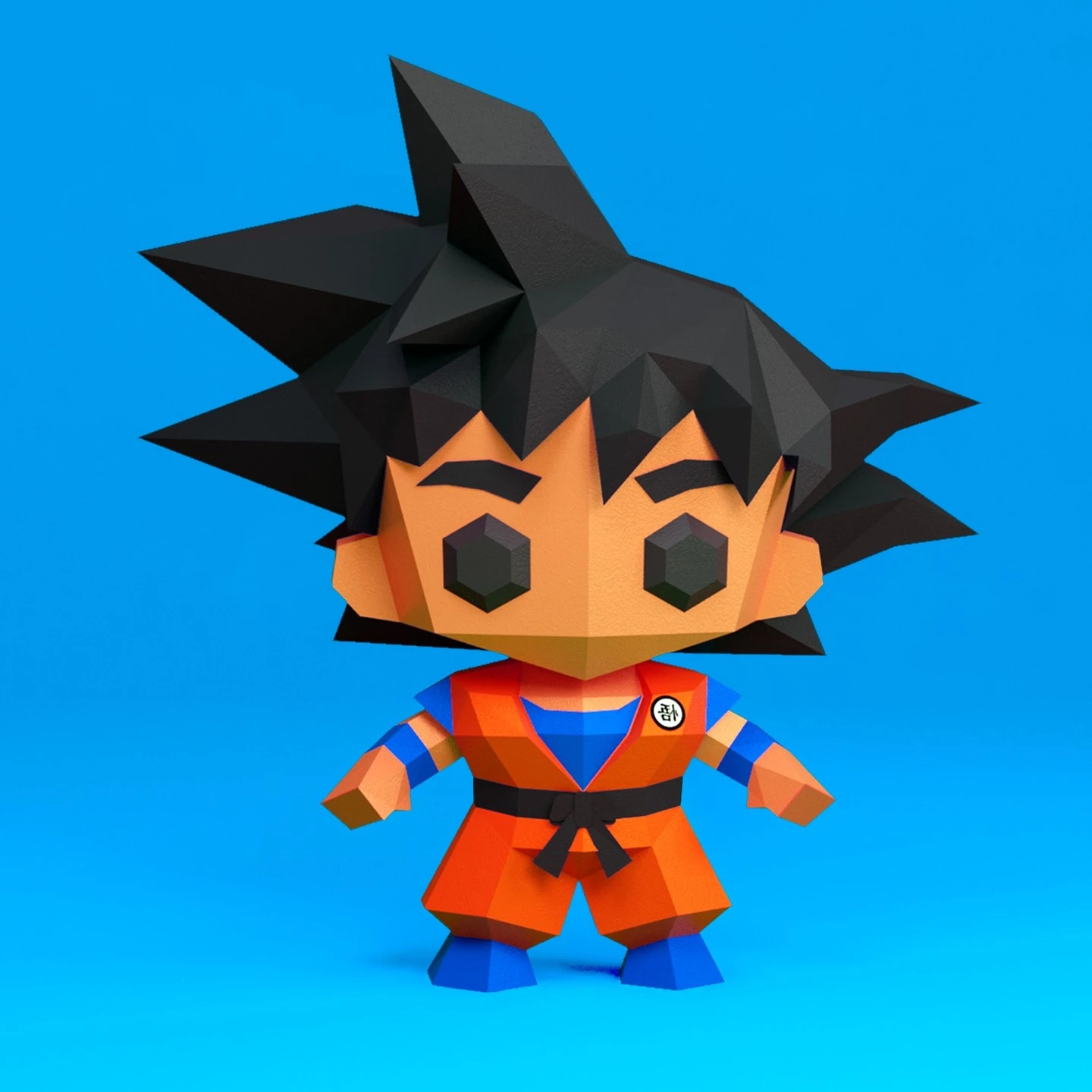 Son Goku 3D Digital Template PDF | DIY Papercraft | Dragon Ball | Instant Download |