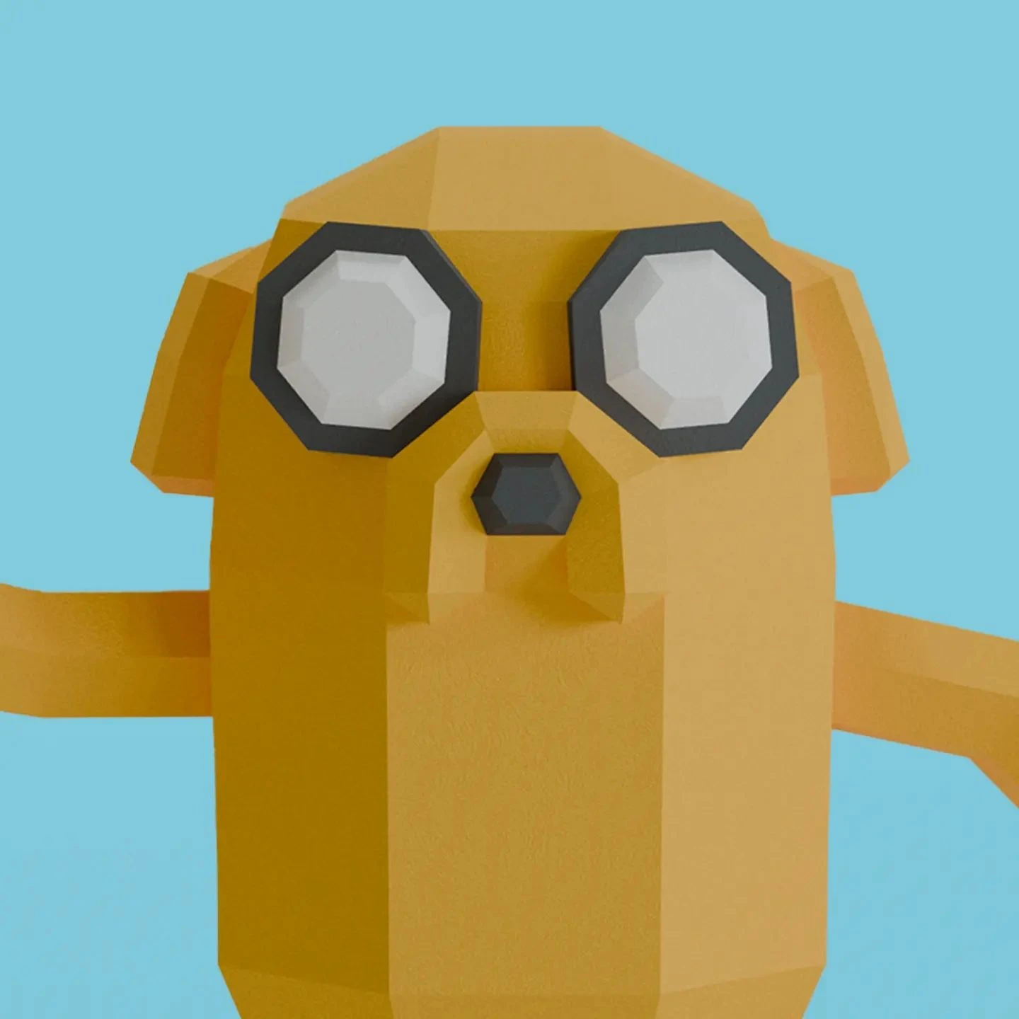 Jake 3D Digital Template PDF | DIY Papercraft | Adventure Time | Instant Download |