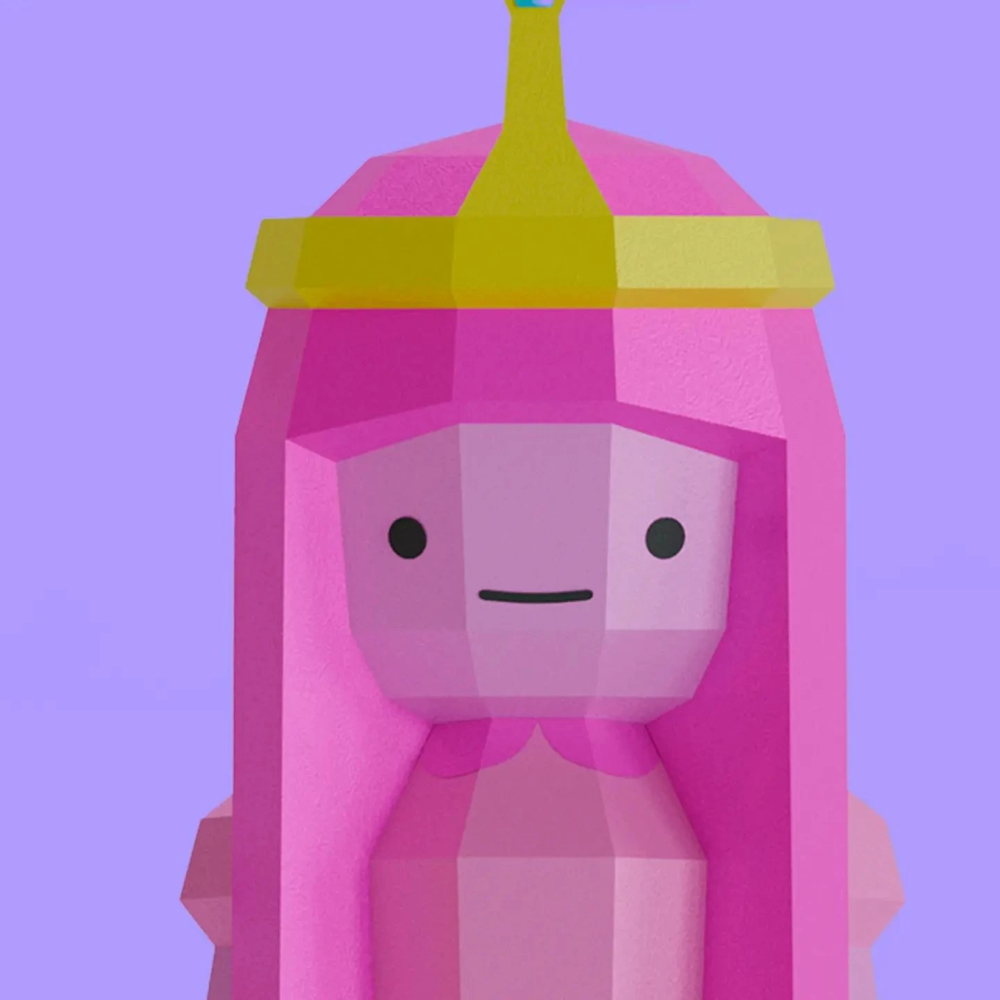 Princess Bubblegum 3D Digital Template PDF | DIY Papercraft | Adventure Time | Instant Download |